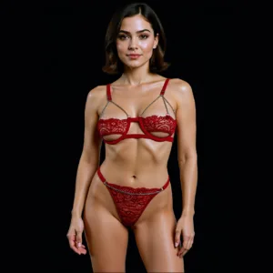 Conjunto Lenceria Puntilla Cadena (Art 2029) Talle 85 al 100