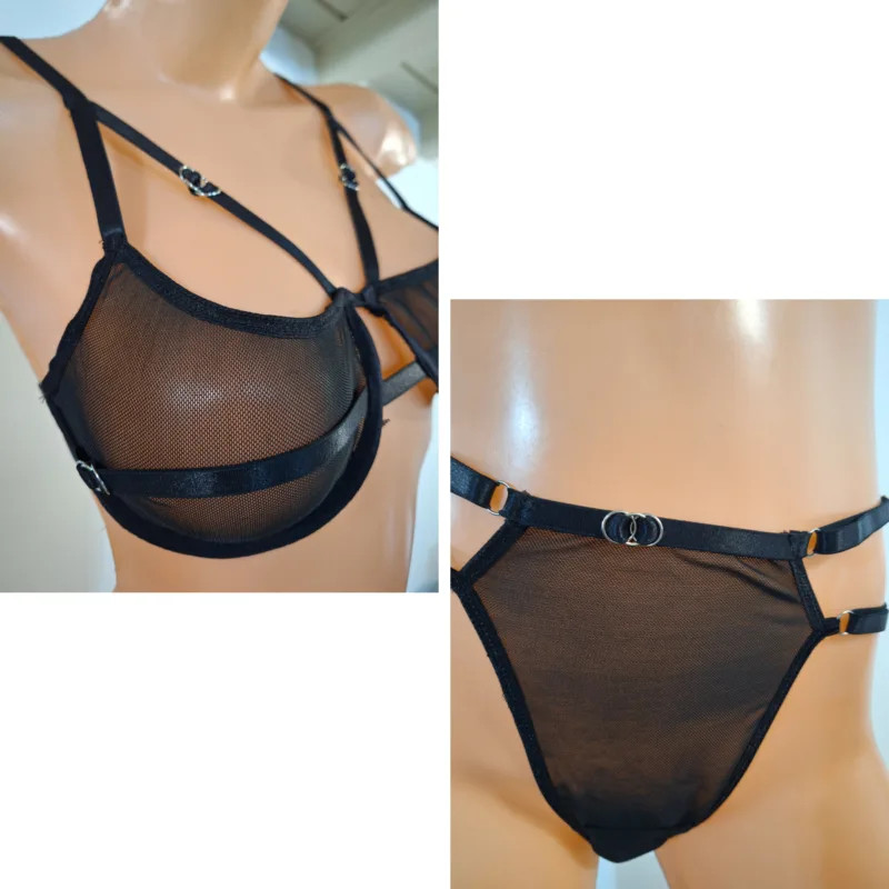 Conjunto Microtul Transparente con Aro Colaless (Art 2044) Talle 85 al 120