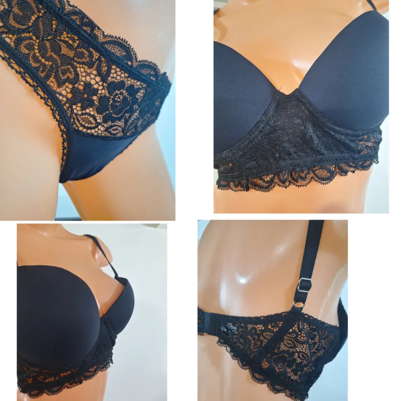 Conjunto Lenceria de Puntilla y Push UP (Art 5100) Talle 85 al 100