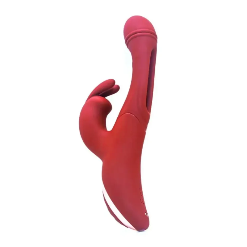 Vibrador 3 en 1 Dildo + Estimulador de Clítoris + Estimulador punto G Recargable USB