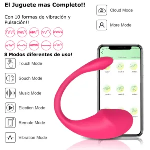 Vibrador Huevo Bala Inalámbrico Remoto Control Celular App - Bluethoot: imagen 8