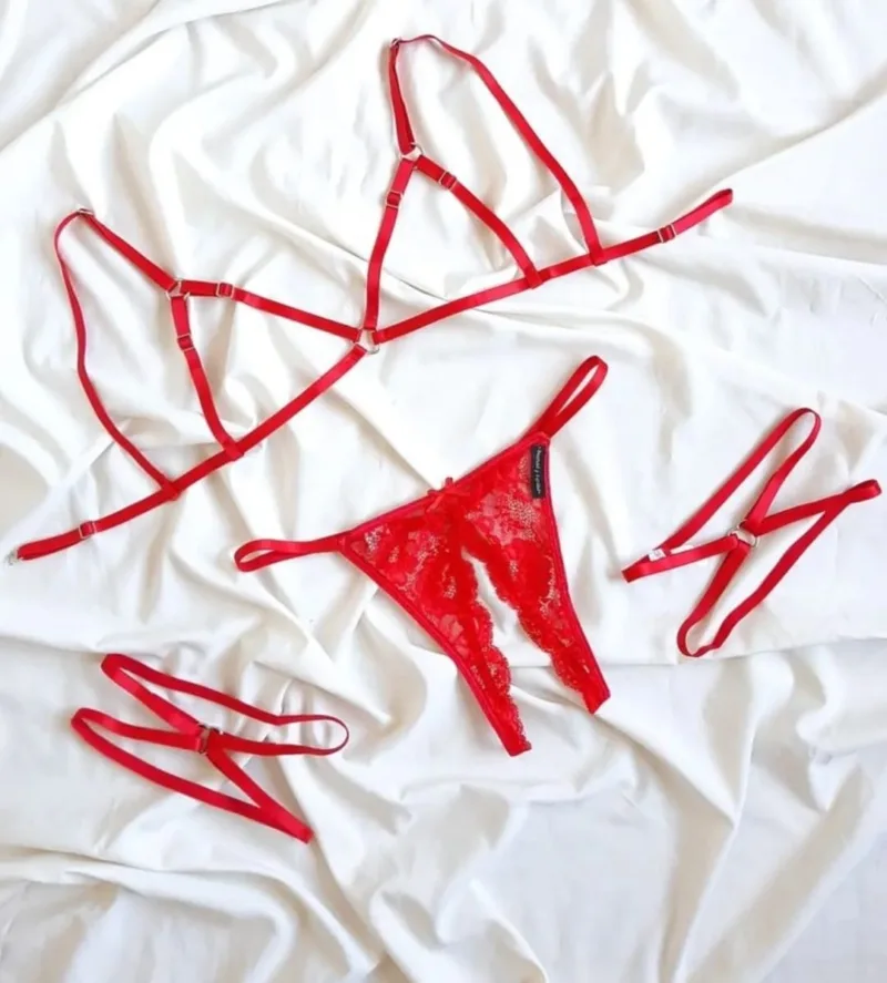 Conjunto Tanga Abierta Rutera Arnes - (art 2013) Talle 90 a 110