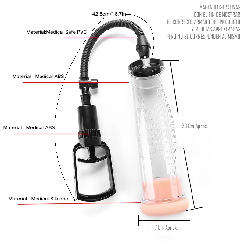 Bomba Vacio Peneana - Tubo 20 x 6 - Penis Pump Vagina - Imagen 4