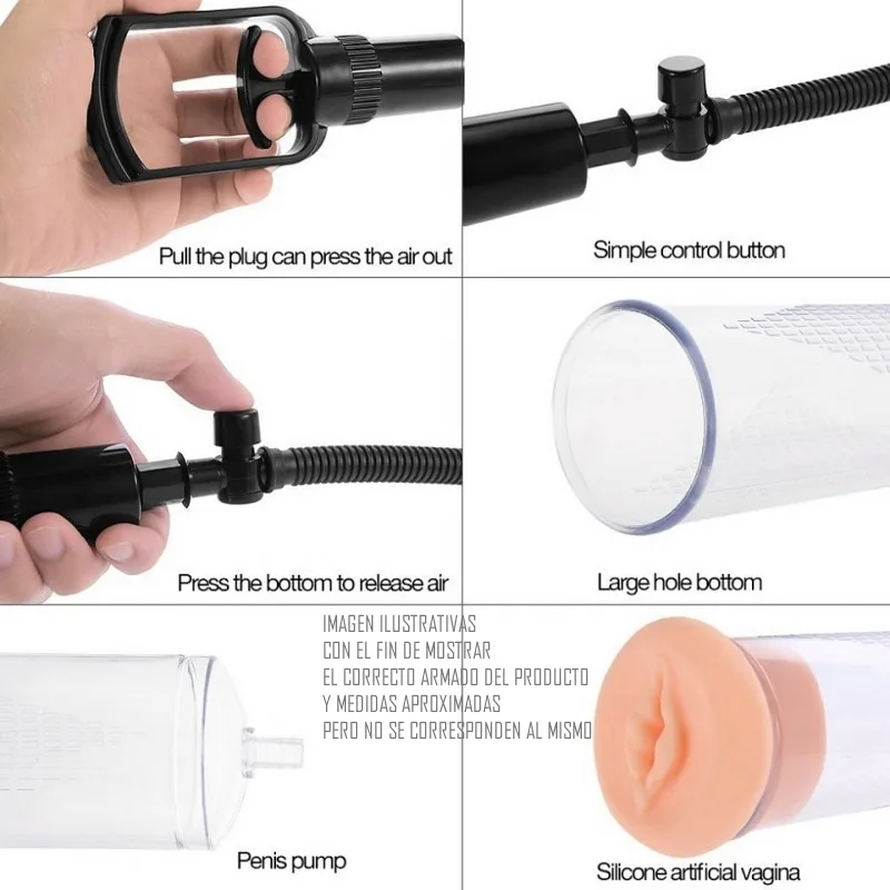 Bomba Vacio Peneana - Tubo 20 x 6 - Penis Pump Vagina - Imagen 5