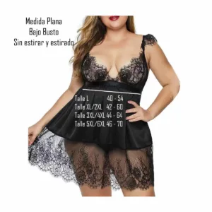 Camisolin Baby Doll Francesca de Puntilla (AL203) Talle 100 al 120: imagen 4