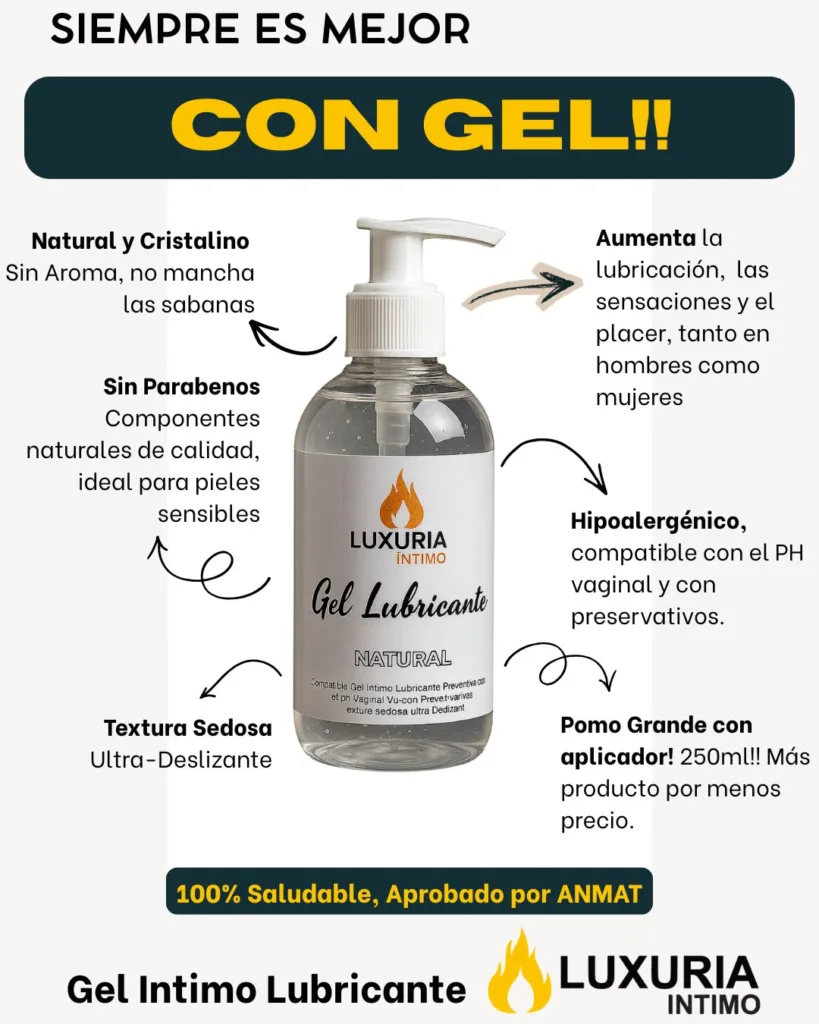 Gel Lubricante Luxuria Sabor Natural - 250cc